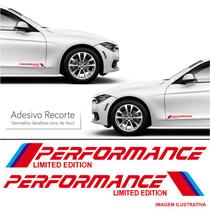 Faixa carro bmw performance limited adesivo lateral vermelho