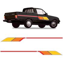 Faixa Chevy 500 1991 Adesivo Lateral Vermelho/Laranja - Par Faixa Chevy 500 1991 Adesivo Lateral Vermelho/Laranja - Par