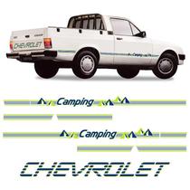 Faixa Chevy Camping 500 1993 E Adesivo Chevrolet Verde/azul