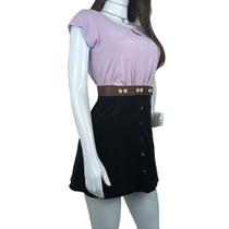 Faixa Cinto Com Elástico Feminino Usar C/ Saia Marrom Escuro