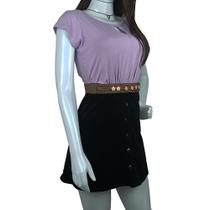 Faixa Cinto Com Elástico Feminino Usar C Saia Vestido Marrom