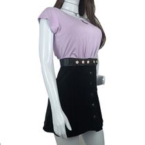 Faixa Cinto Com Elástico Feminino Usar C/ Saia Vestido Preto