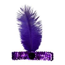 Faixa com Pena Tiara Melindrosa Charleston - Extra Festas