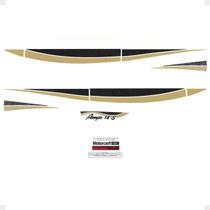 Faixa Compatível Com Pampa 1.8S 1995 Adesivo Dourado/Preto