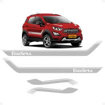 Faixa Compatível Ecosport Freestyle Adesivo Decorativo Prata