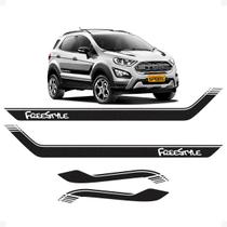 Faixa Compatível Ecosport Freestyle Adesivo Decorativo Preto