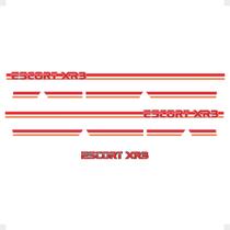 Faixa Compatível Escort Xr3 Mk3 1983 /1986 Filete Vermelho
