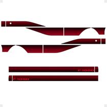 Faixa Compatível F-1000 1989 Adesivo Vermelho Cabine Simples