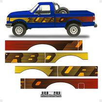 Faixa Compatível F1000 93 Turbo Adesivo Amarelo Cab. Simples