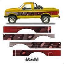 Faixa Compatível F1000 93 Turbo Adesivo Prata Cabine Simples