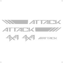 Faixa Compatível Frontier Attack 2017/ 4x4 Adesivo Cinza