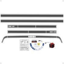 Faixa Compatível Maverick 302-v8 Fase 1 Grafite + Etiquetas Faixa Compatível Maverick 302-v8 Fase 1 Grafite + Etiquetas