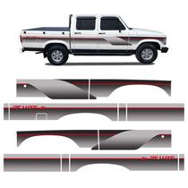 Faixa D20/C20 Deluxe 1993 1994 Adesivo Cabine Dupla Vermelho