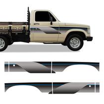 Faixa D20 D40 Deluxe 1993 1994 Adesivo Azul Caçamba Madeira