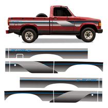 Faixa D20 Deluxe 1993 1994 Adesivo Prata Cabine Simples Azul