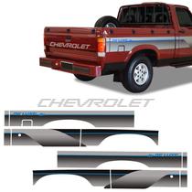 Faixa D20 Deluxe 1993 1994 Azul Adesivo Chevrolet Cs Prata