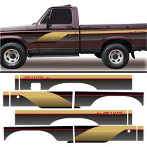 Faixa D20 Deluxe 95 96 Adesivo Lateral Chevrolet Cs vermelho