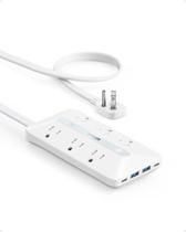 Faixa de Alimentação Anker 10 em 1 (20W) - USB-C, 6 AC, 2 USB-A, 2 USB-C (5 Pés)