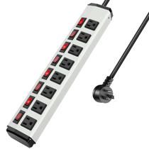Faixa de alimentação ANNQUAN 8 com interruptores individuais de 1800W Faixa de alimentação ANNQUAN 8 com interruptores individuais de 1800W