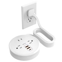 Faixa de alimentação DEPOW retrátil 3 tomadas 3 USB 1 USB-C 1625W