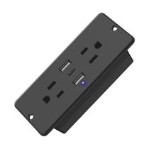 Faixa de alimentação HHSOET 20W de carregamento rápido USB-C 2 AC 2 USB Preto