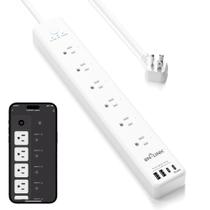 Faixa de alimentação inteligente BN-LINK 6 tomadas 4 USBs 20 W USB-C Alexa Google Faixa de alimentação inteligente BN-LINK 6 tomadas 4 USBs 20 W USB-C Alexa Google
