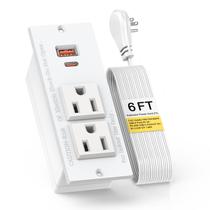 Faixa de alimentação Kungfuking embutida com PD 20W USB C 2 tomadas 2 USB