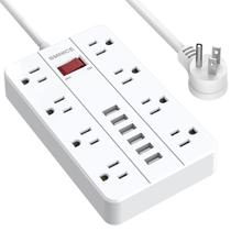 Faixa de alimentação SMNICE Faixa de alimentação com 8 saídas USB e 6 portas USB