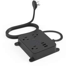 Faixa de alimentação TROND Flat Plug 3 tomadas AC 2 USB-A 1 USB-C 10 pés