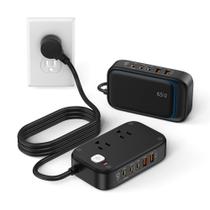 Faixa de alimentação USB KWRNVO 65W com 2 portas AC e 5 portas USB Faixa de alimentação USB KWRNVO 65W com 2 portas AC e 5 portas USB