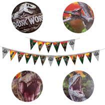 Faixa de Aniversário Bandeirola Jurassic World 2,4m