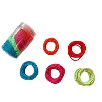 Faixa de borracha de combinação de balde de borracha grossa laço de cabelo 100pcs