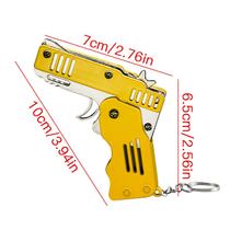 Faixa de borracha dobrável de explosão de metal tocando elástico Presente de menino Pingente de brinquedo infantil Modelo de presente de Natal