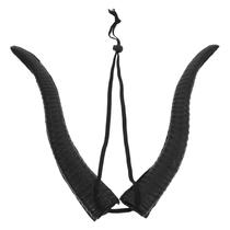 Faixa de cabeça de espuma de Halloween ajustável com chifres de ovelha preta, acessório de cabelo para cosplay, festas à fantasia e decorações festivas