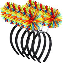 Faixa de cabeça de Halloween WILLBOND, 5 peças de pompom multicolorida Faixa de cabeça de Halloween WILLBOND, 5 peças de pompom multicolorida