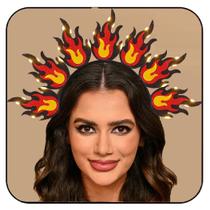 Faixa de cabeça GORTIN LED Flame Fire Light Up, acessório de fantasia