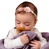 Faixa de Cabeça Hairbands Pérola Bebe Delicada Floral Strass