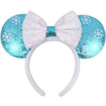 Faixa de cabeça LED Flashing Mouse Ears para mulheres e meninas (azul)