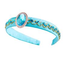Faixa de cabeça para meninas Princess Dress up JiaDuo Blue Faixa de cabeça para meninas Princess Dress up JiaDuo Blue