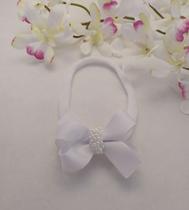 Faixa de cabelo bebê cor branca Faixa de cabelo bebê cor branca