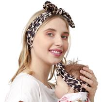 Faixa de Cabelo Cabeça Turbante Mamãe e Filha Oncinha