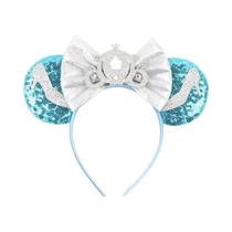 Faixa De Cabelo Com Lantejoulas Mickey Mouse Lilo & Stitch Para Mulheres, Acessórios De Cabelo Para