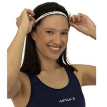 Faixa De Cabelo Com Silicone Justrun Branco