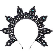 Faixa de cabelo COSUCOS Greek Goddess Halo Crown preta 15x12 cm Faixa de cabelo COSUCOS Greek Goddess Halo Crown preta 15x12 cm