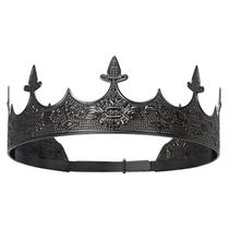 Faixa de cabelo Crown Metal para homens King Gold Tiara Costume Party