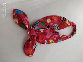 Faixa de cabelo de amarrar vermelha