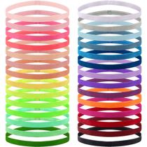 Faixa de cabelo Duufin 28 cores, faixas elásticas antiderrapantes x28