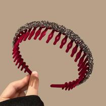 Faixa De Cabelo Elástica Feminina Retrô, Faixa De Cabelo Com Strass De Pérola, Faixa De Cabeça