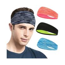 Faixa De Cabelo Esportiva Elástica Unissex, 3 Peças, Faixa De Suor, Acessórios Para Cabelo Para