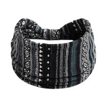 Faixa De Cabelo Feminina Com Estampa De Poá E Nó Para Yoga E Exercícios, Acessório De Cabelo Boho Em Faixa De Cabelo Feminina Com Estampa De Poá E Nó Para Yoga E Exercícios, Acessório De Cabelo Boho Em